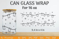 Christmas Beer Can Glass 16 OZ SVG Bundle - CraftNest - Digital Crafting and Art
