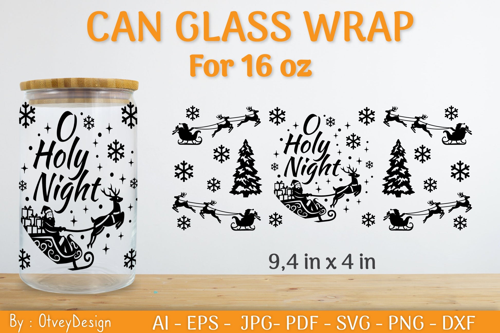 Christmas Can Glass 16 OZ SVG Bundle 3 - CraftNest - Digital Crafting and Art
