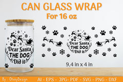 Christmas Can Glass 16 OZ SVG Bundle 1 - CraftNest - Digital Crafting and Art