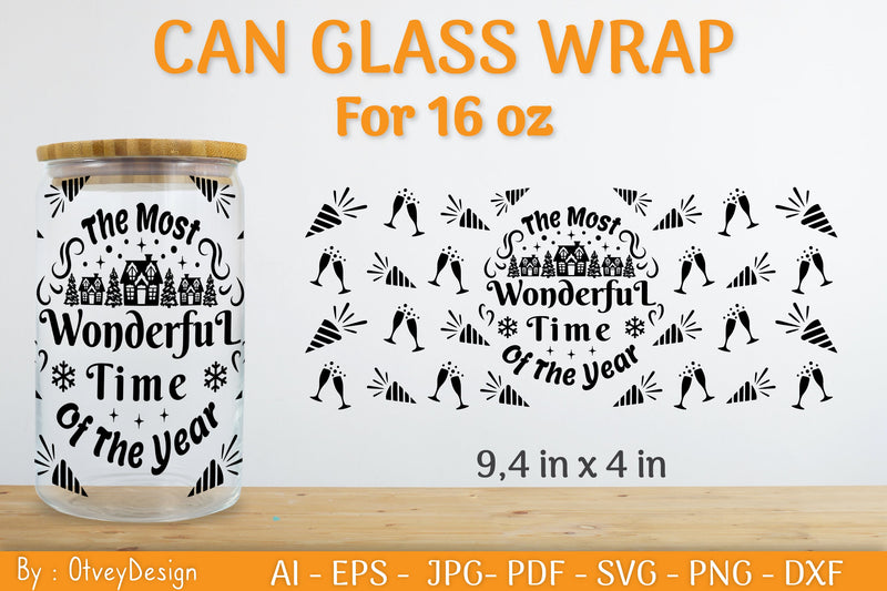 Christmas Can Glass 16 OZ SVG Bundle 4 - CraftNest - Digital Crafting and Art