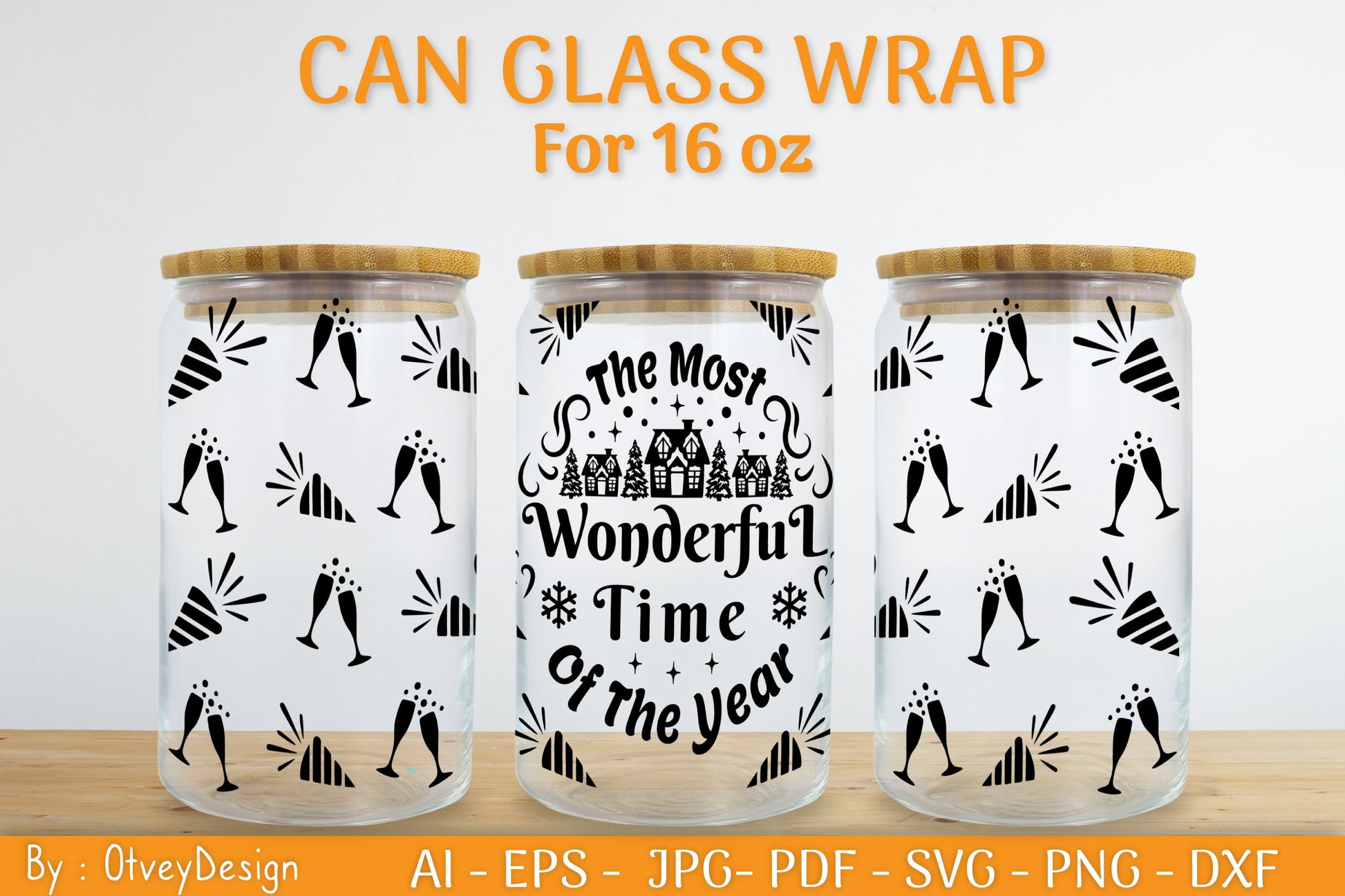 Christmas Can Glass 16 OZ SVG Bundle 4 - CraftNest - Digital Crafting and Art