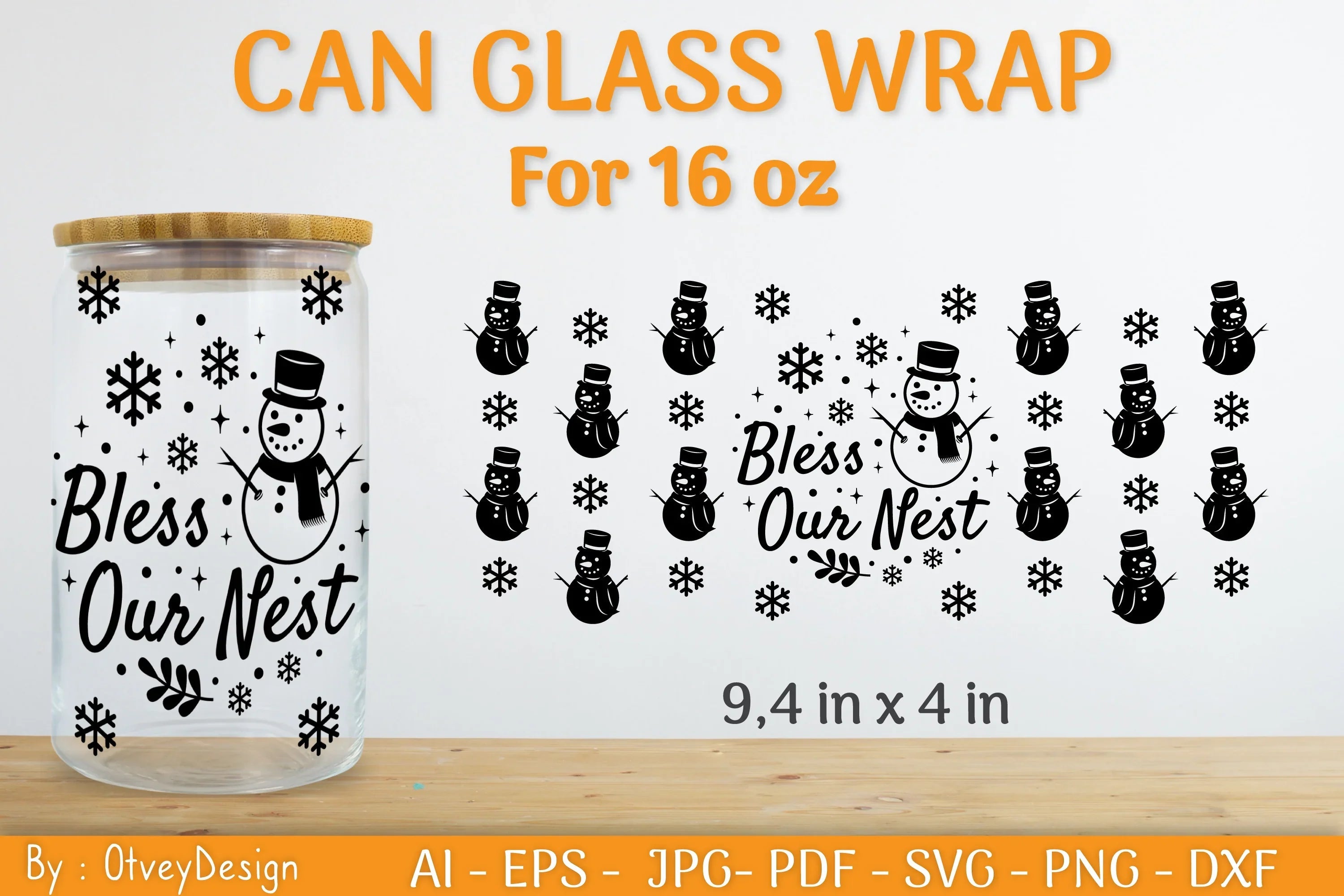 Christmas Can Glass 16 OZ SVG Bundle 7 - CraftNest - Digital Crafting and Art