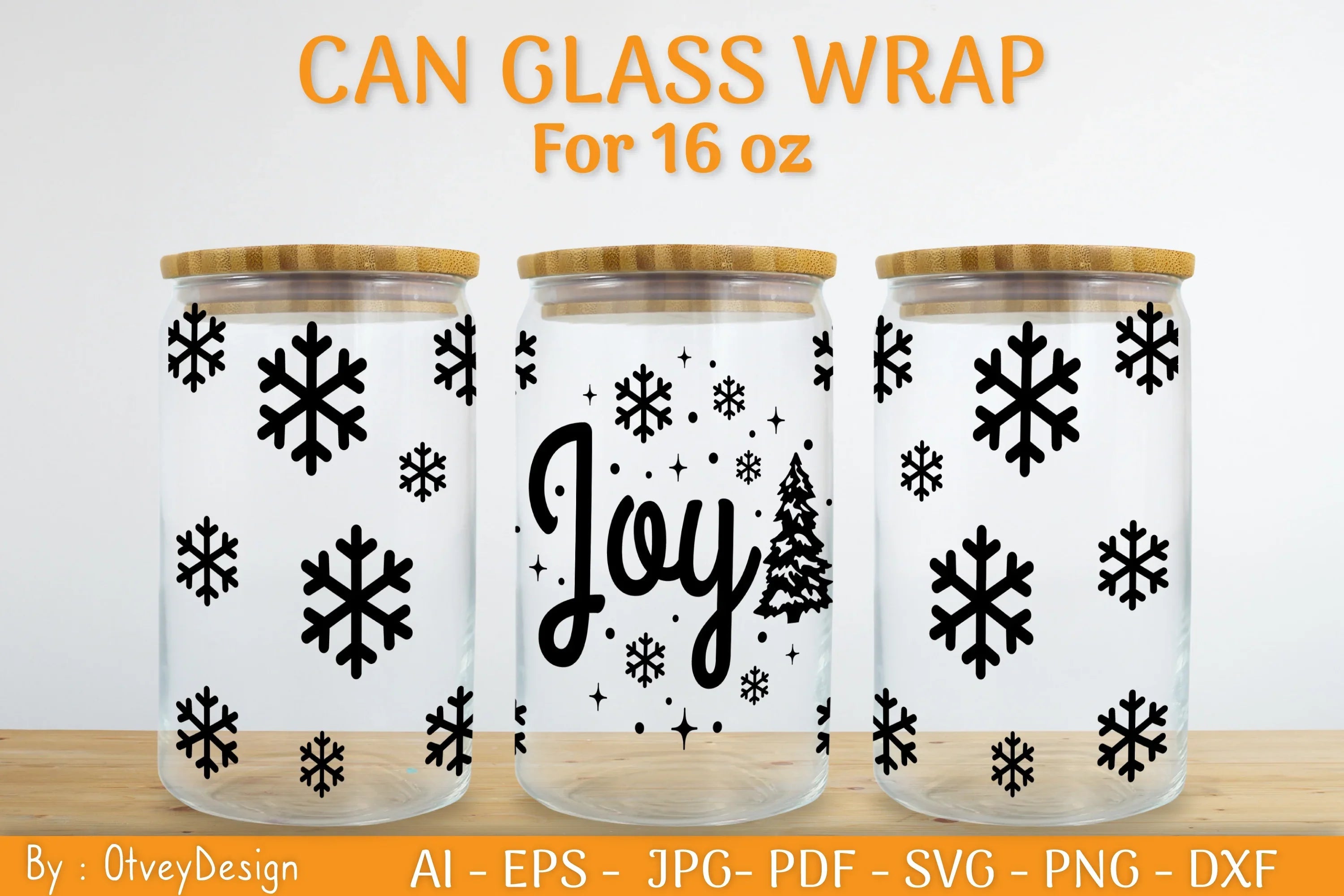 Christmas Can Glass 16 OZ SVG Bundle 8 - CraftNest - Digital Crafting and Art