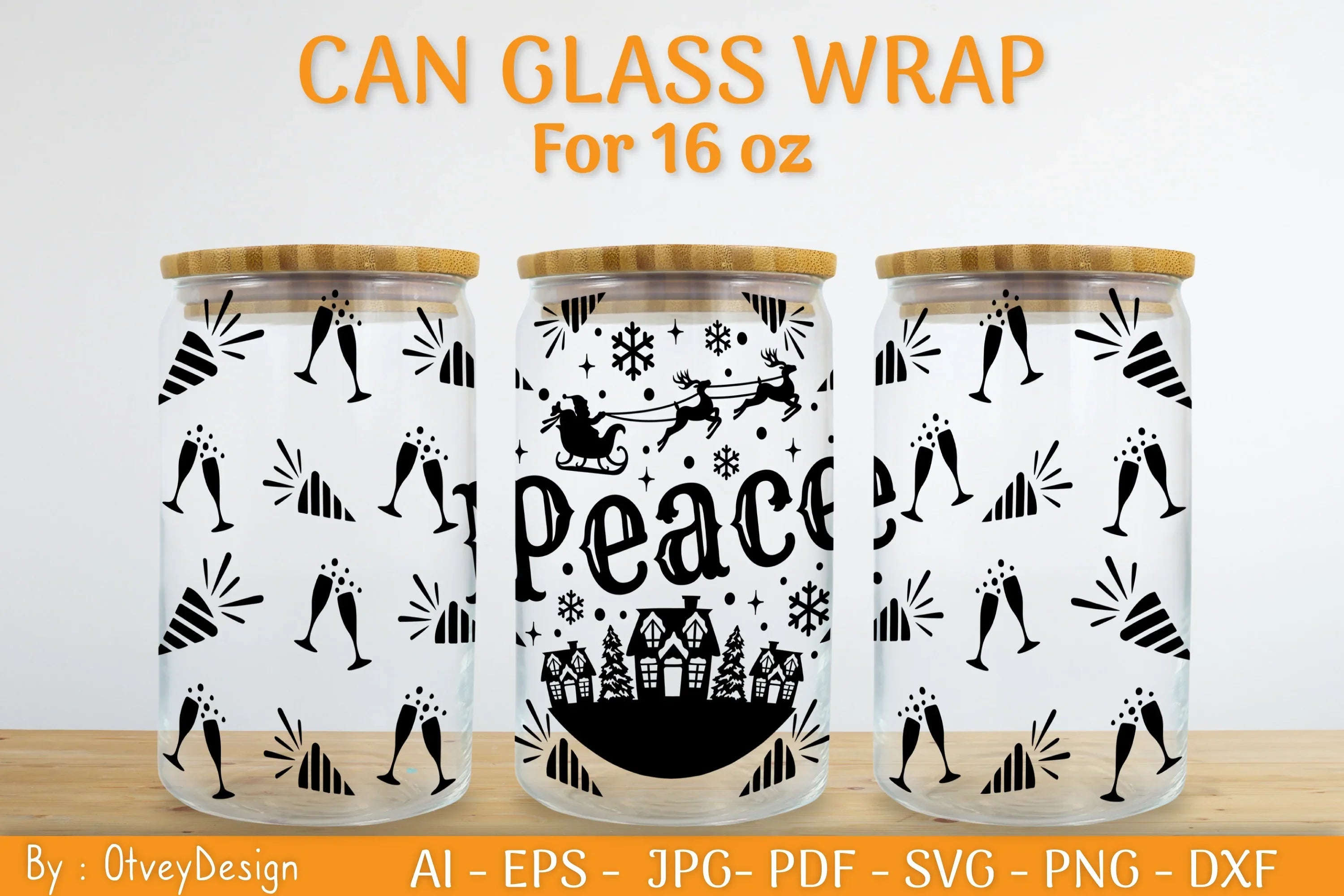 Christmas Can Glass 16 OZ SVG Bundle 29 - CraftNest - Digital Crafting and Art