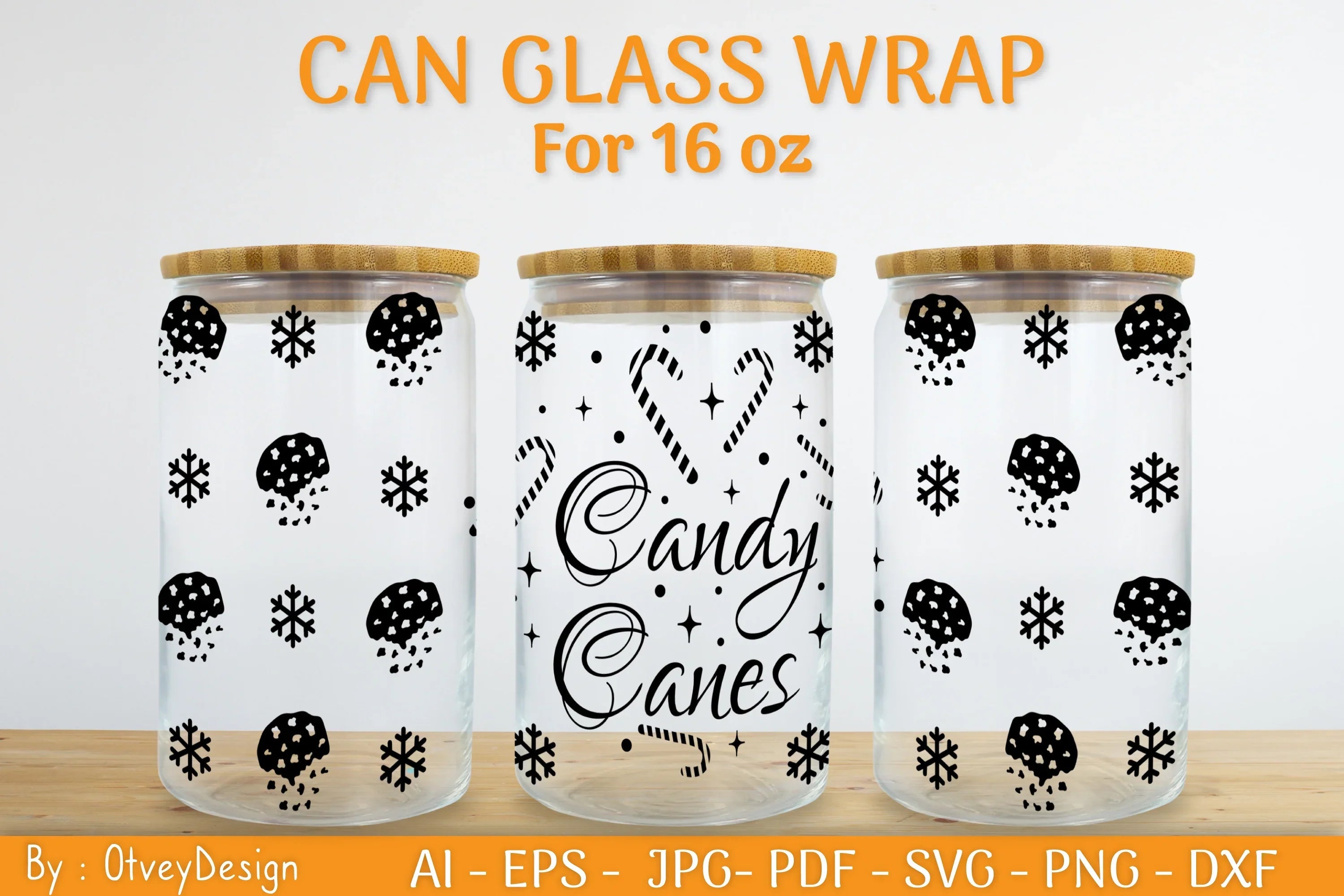 Christmas Can Glass 16 OZ SVG Bundle 32 - CraftNest - Digital Crafting and Art