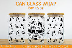 Christmas Can Glass 16 OZ SVG Bundle 16 - CraftNest - Digital Crafting and Art