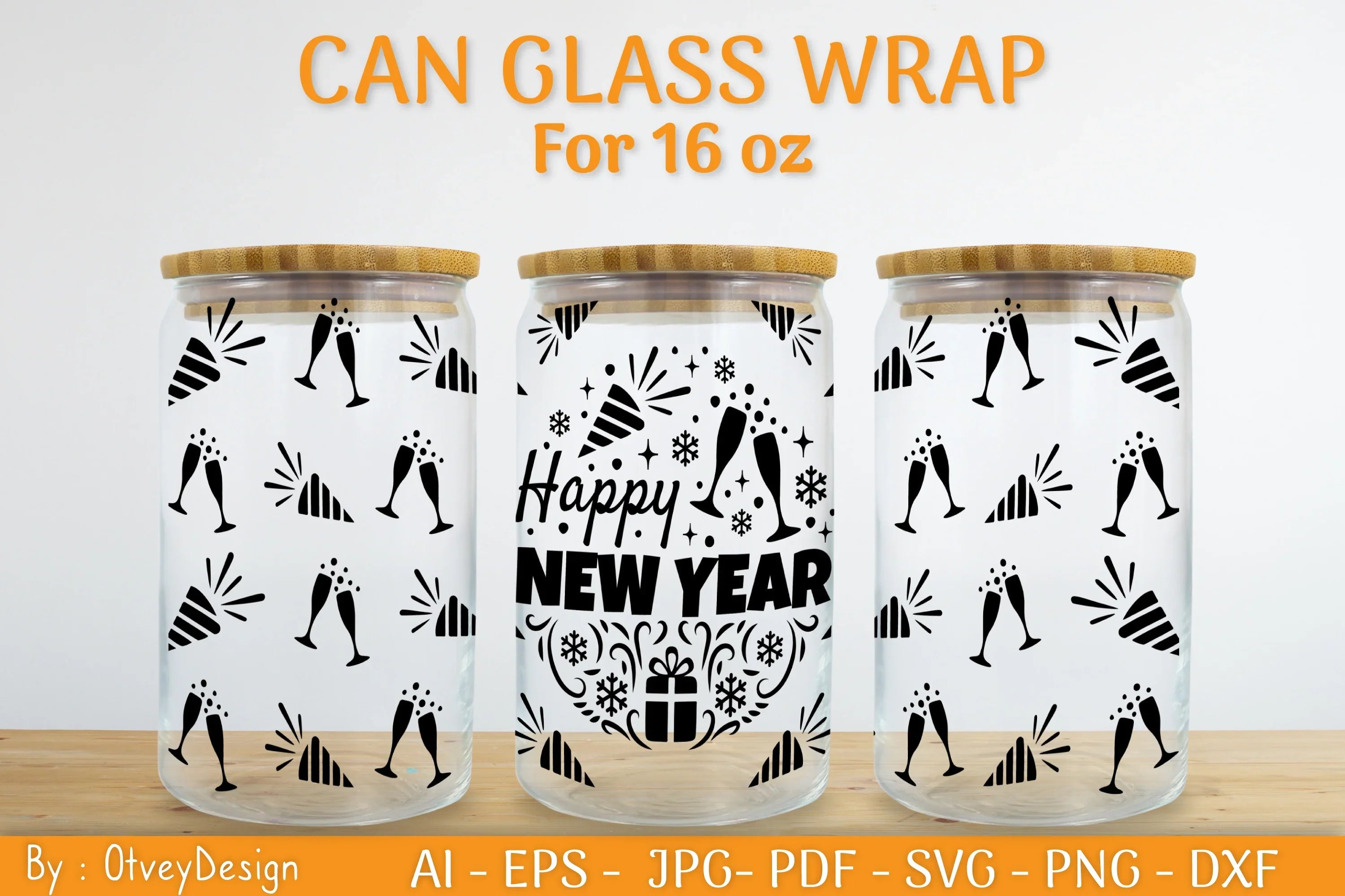 Christmas Can Glass 16 OZ SVG Bundle 16 - CraftNest - Digital Crafting and Art