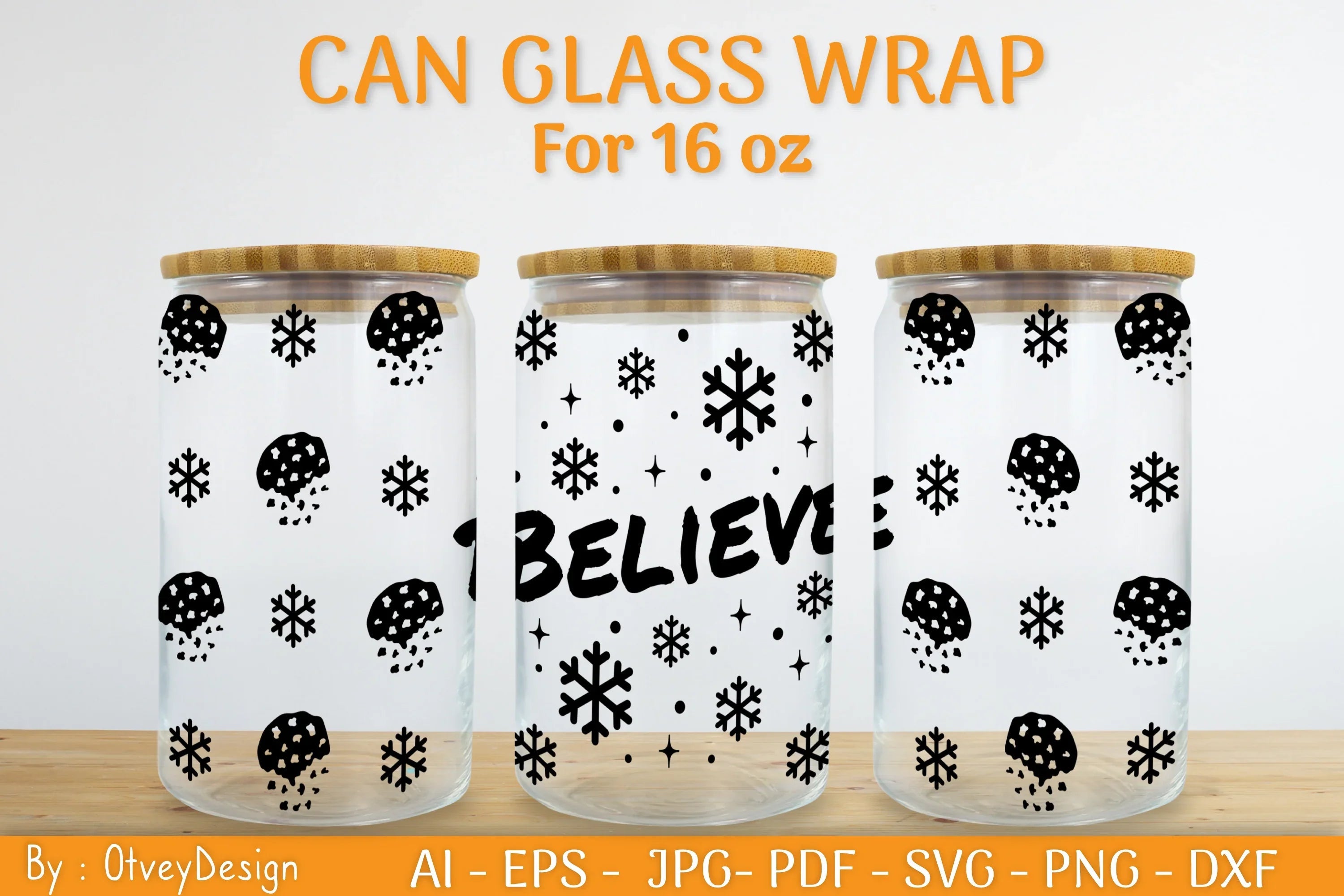 Christmas Can Glass 16 OZ SVG Bundle 35 - CraftNest - Digital Crafting and Art