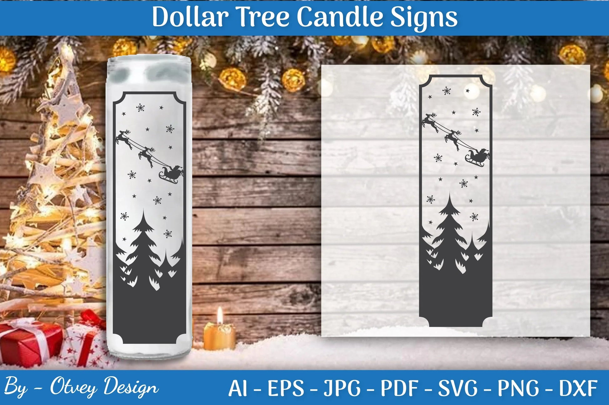 Christmas Candle Tree Design SVG Bundle - CraftNest - Digital Crafting and Art
