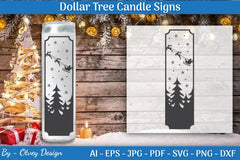 Christmas Candle Tree Design SVG Bundle - CraftNest - Digital Crafting and Art