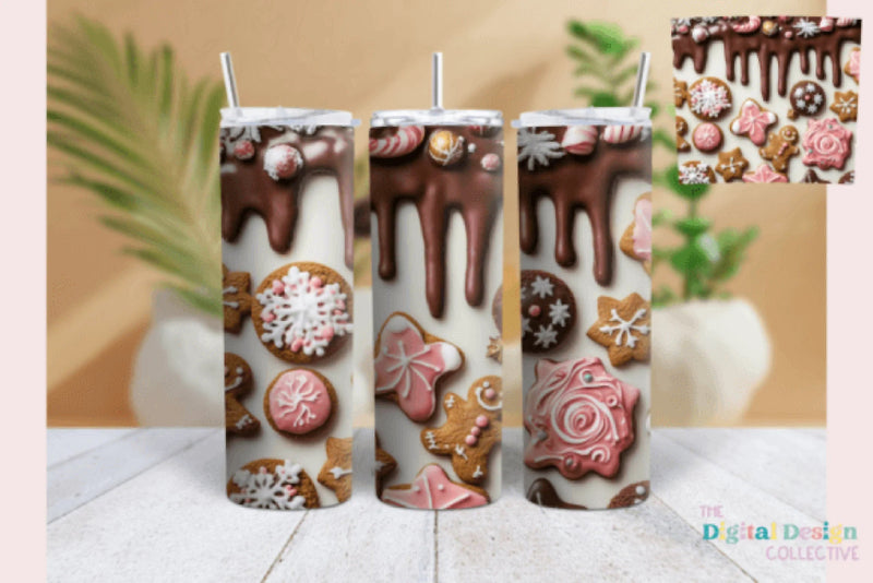 Festive Christmas Candy Cane Tumbler Wrap Bundle - CraftNest - Digital Crafting and Art