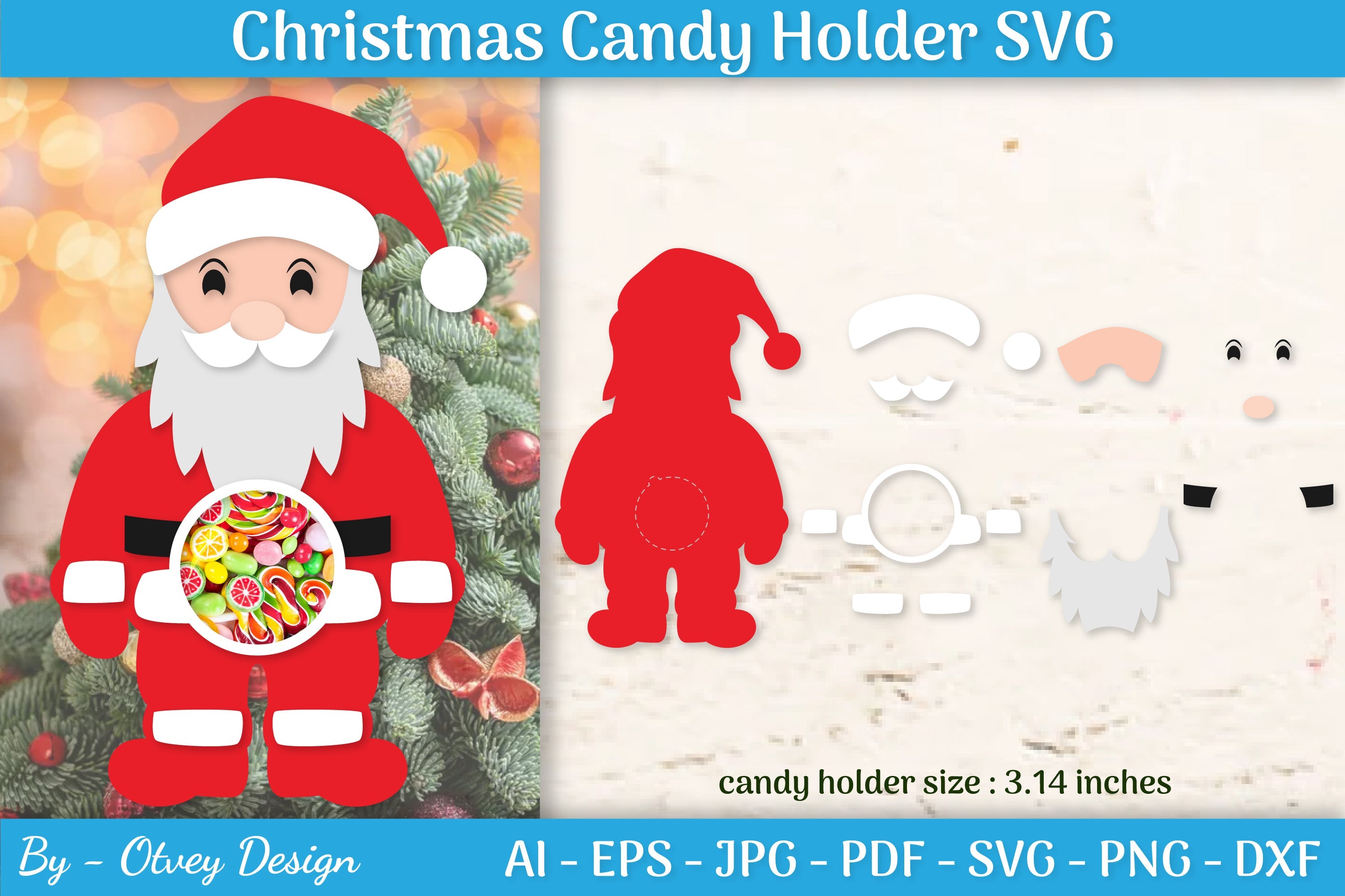 Christmas Candy Holder SVG Bundle