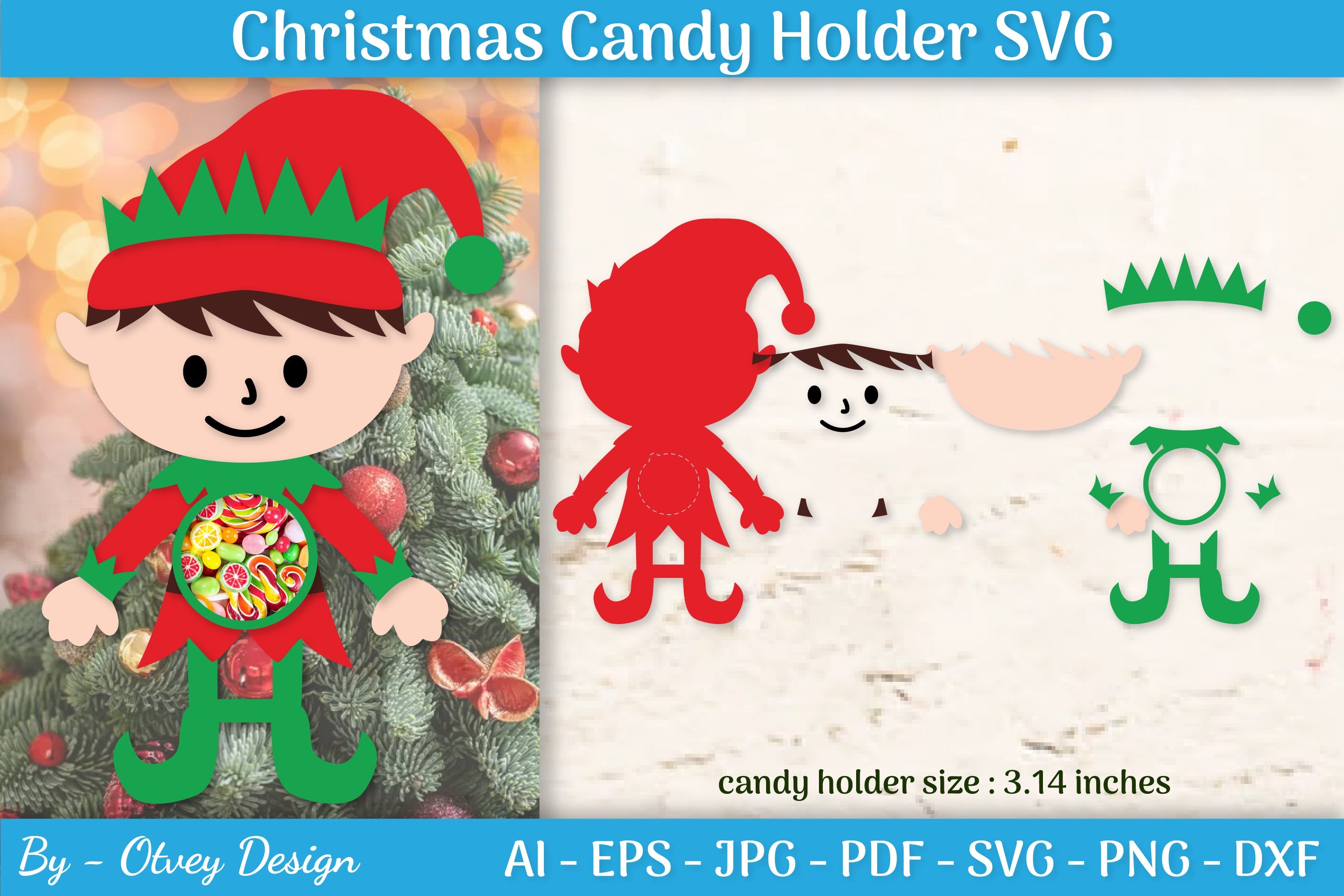 Christmas Candy Holder SVG Bundle