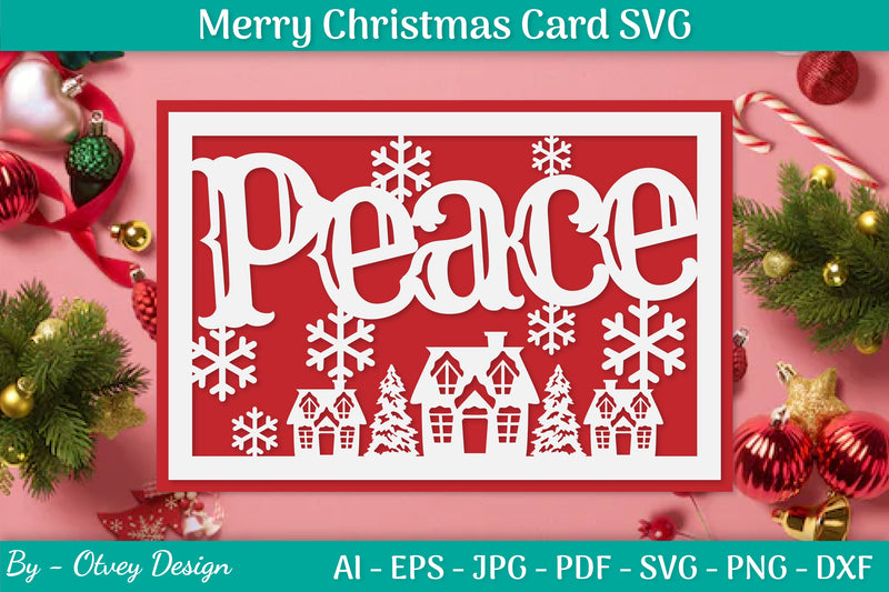 Christmas Card Papercut SVG Bundle 40 - CraftNest - Digital Crafting and Art