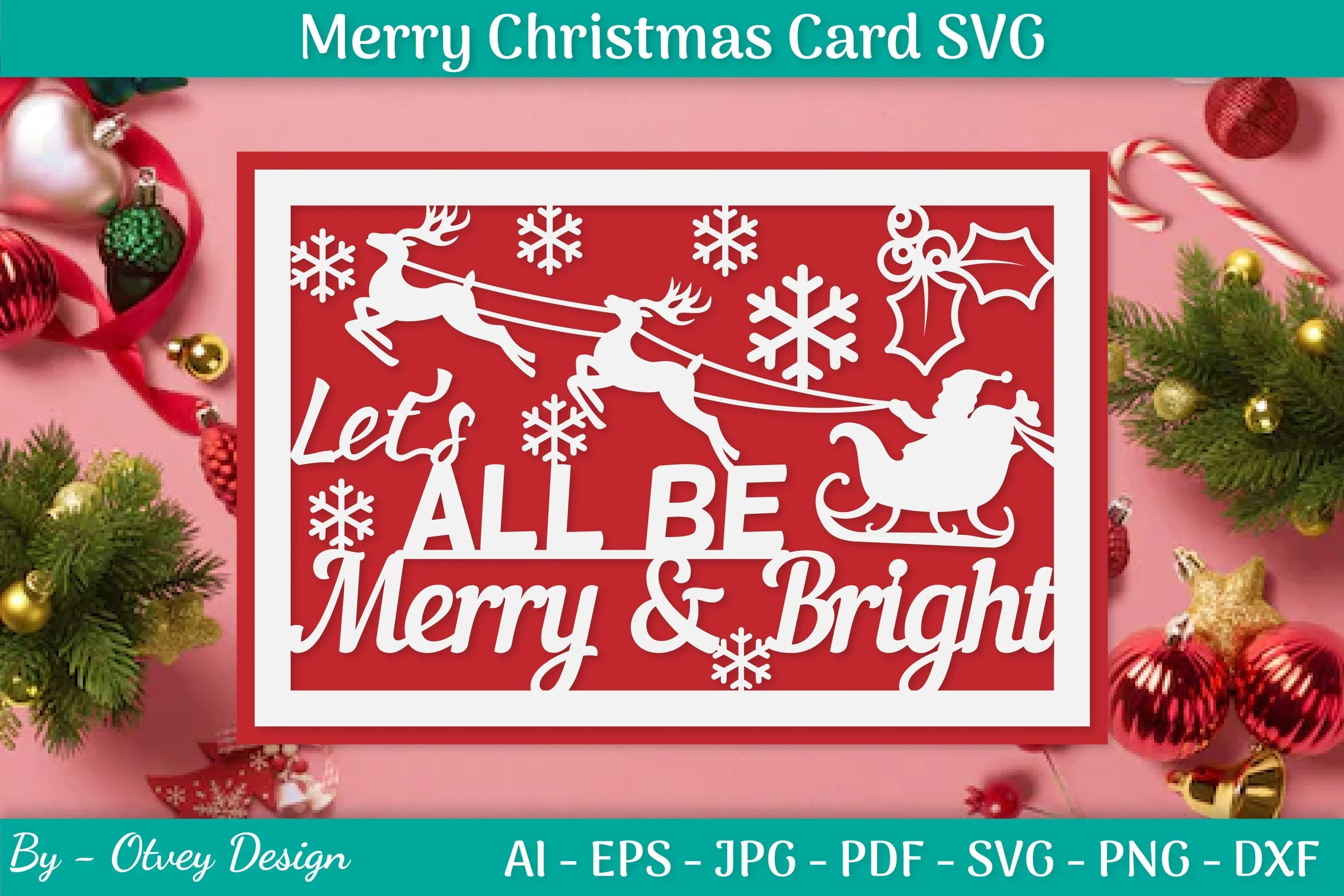 Christmas Card Papercut SVG Bundle 21 - CraftNest - Digital Crafting and Art