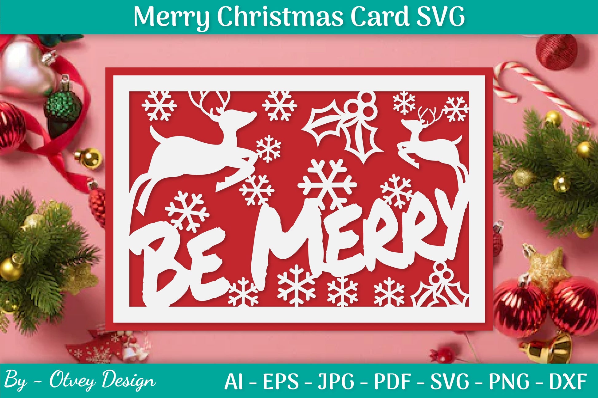 Christmas Card Papercut SVG Bundle 45 - CraftNest - Digital Crafting and Art