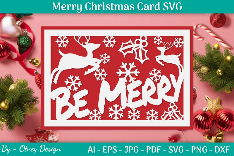 Christmas Card Papercut SVG Bundle 45 - CraftNest - Digital Crafting and Art