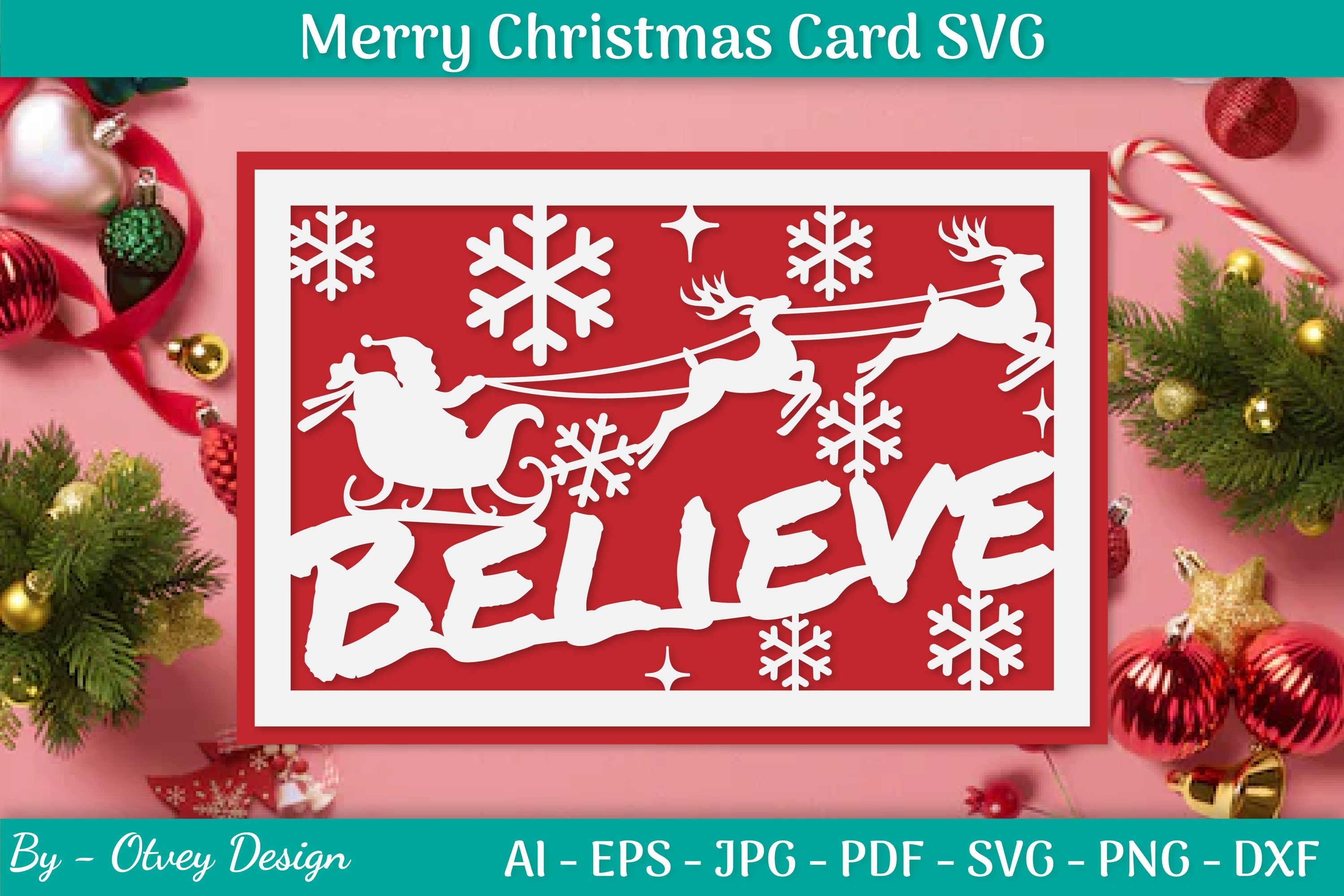 Christmas Card Papercut SVG Bundle 47 - CraftNest - Digital Crafting and Art