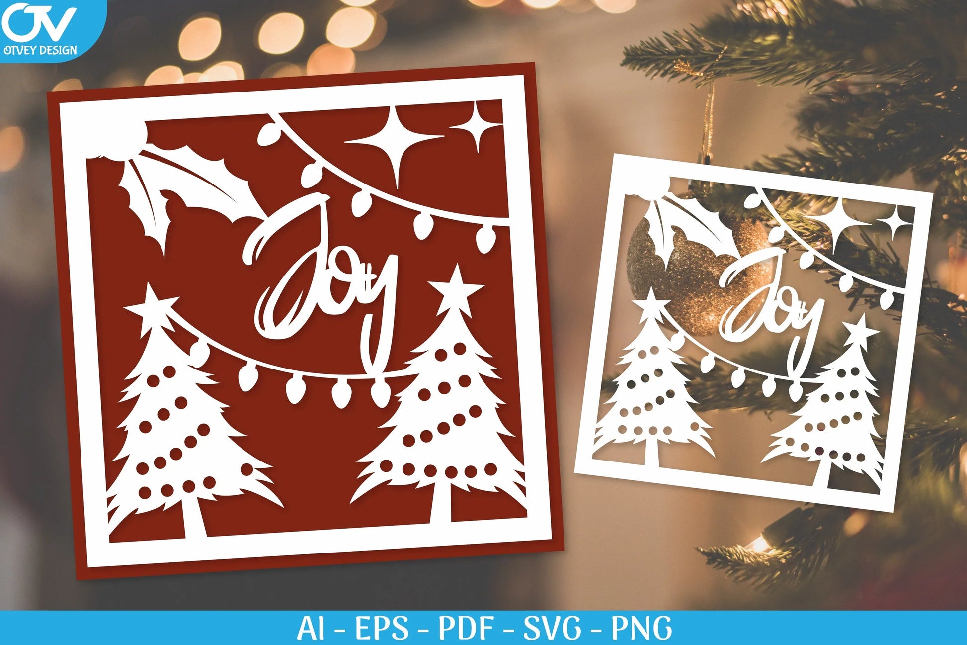 Christmas Card Papercut Template SVG Bundle 2 - CraftNest - Digital Crafting and Art