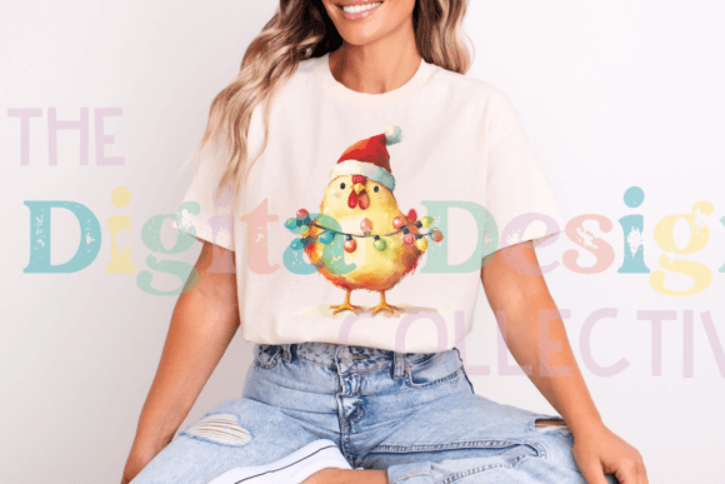 Funny Christmas Chicken Clipart Bundle