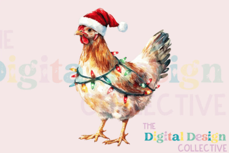 Funny Christmas Chicken Clipart Bundle - CraftNest - Digital Crafting and Art