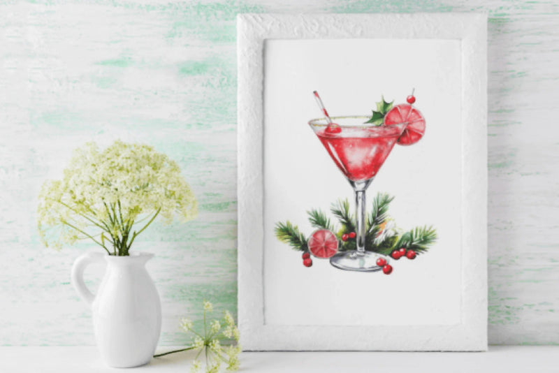 Festive Christmas Cocktails Clipart Bundle - CraftNest - Digital Crafting and Art