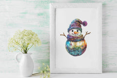 Christmas Disco Snowman Clipart Bundle - CraftNest - Digital Crafting and Art
