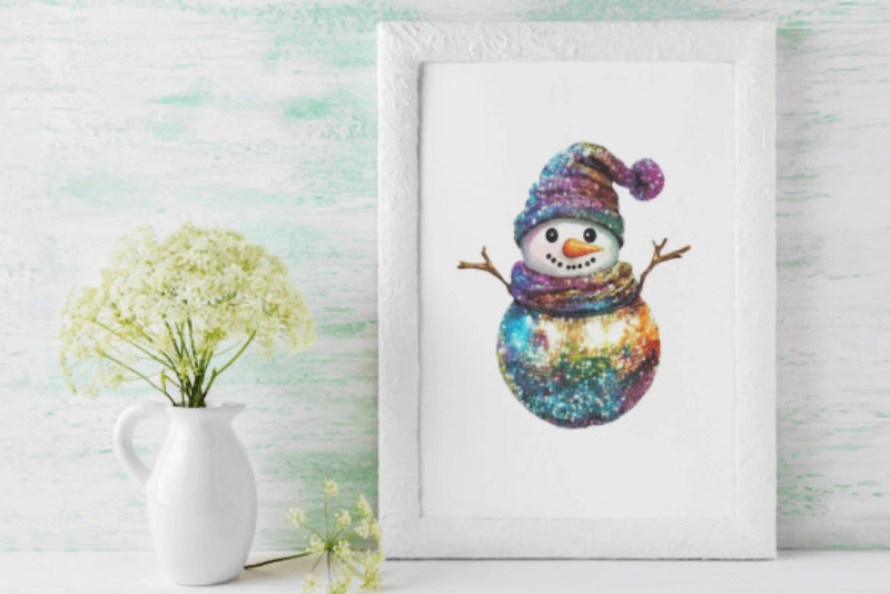 Christmas Disco Snowman Clipart Bundle - CraftNest - Digital Crafting and Art