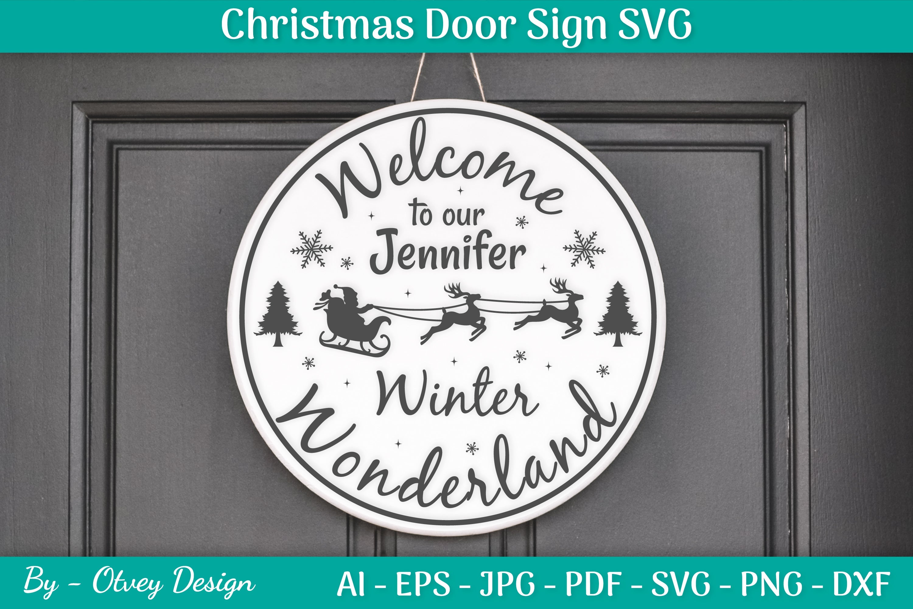 Christmas Door Sign SVG Bundle