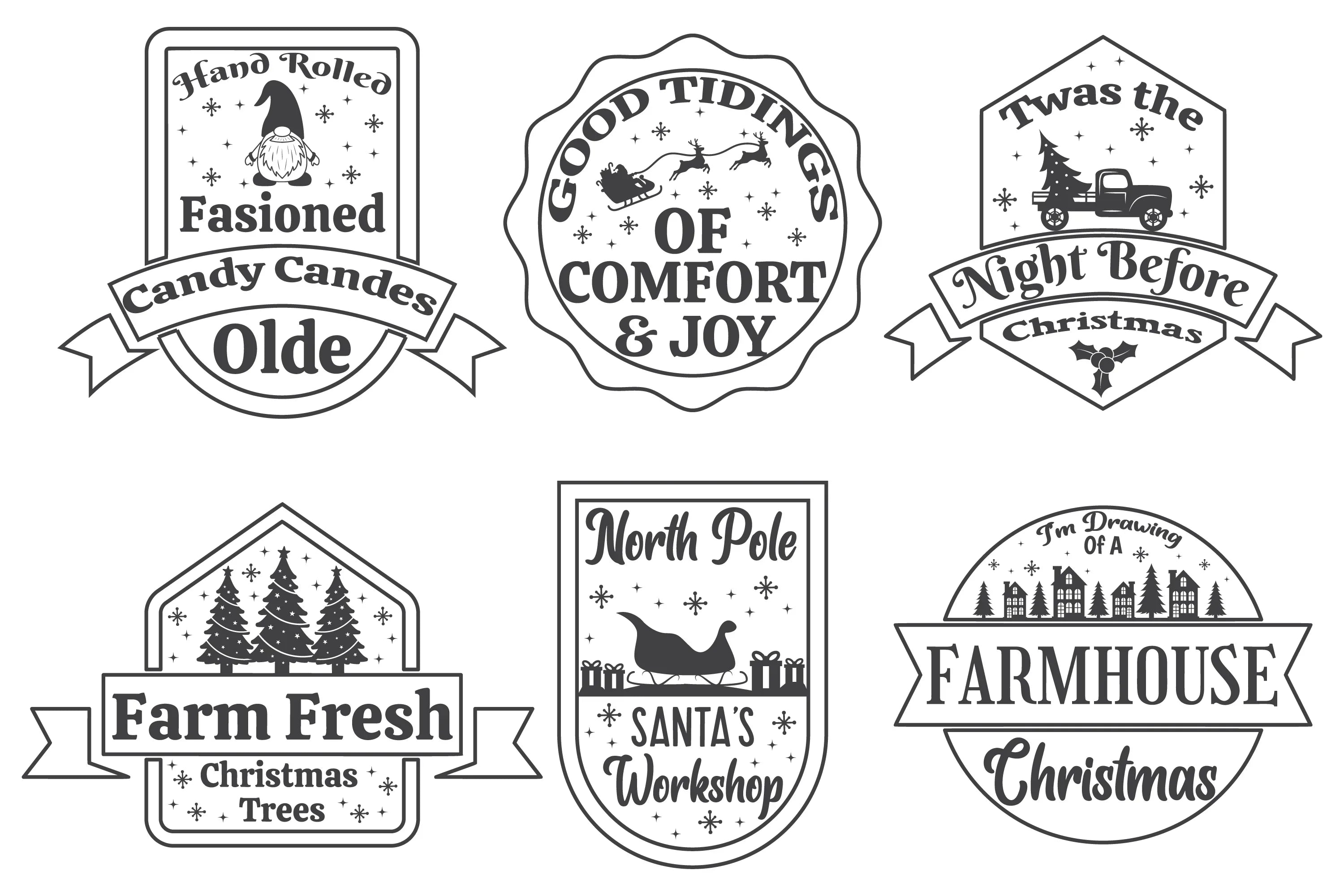 Christmas Farmhouse SVG Bundle - CraftNest - Digital Crafting and Art