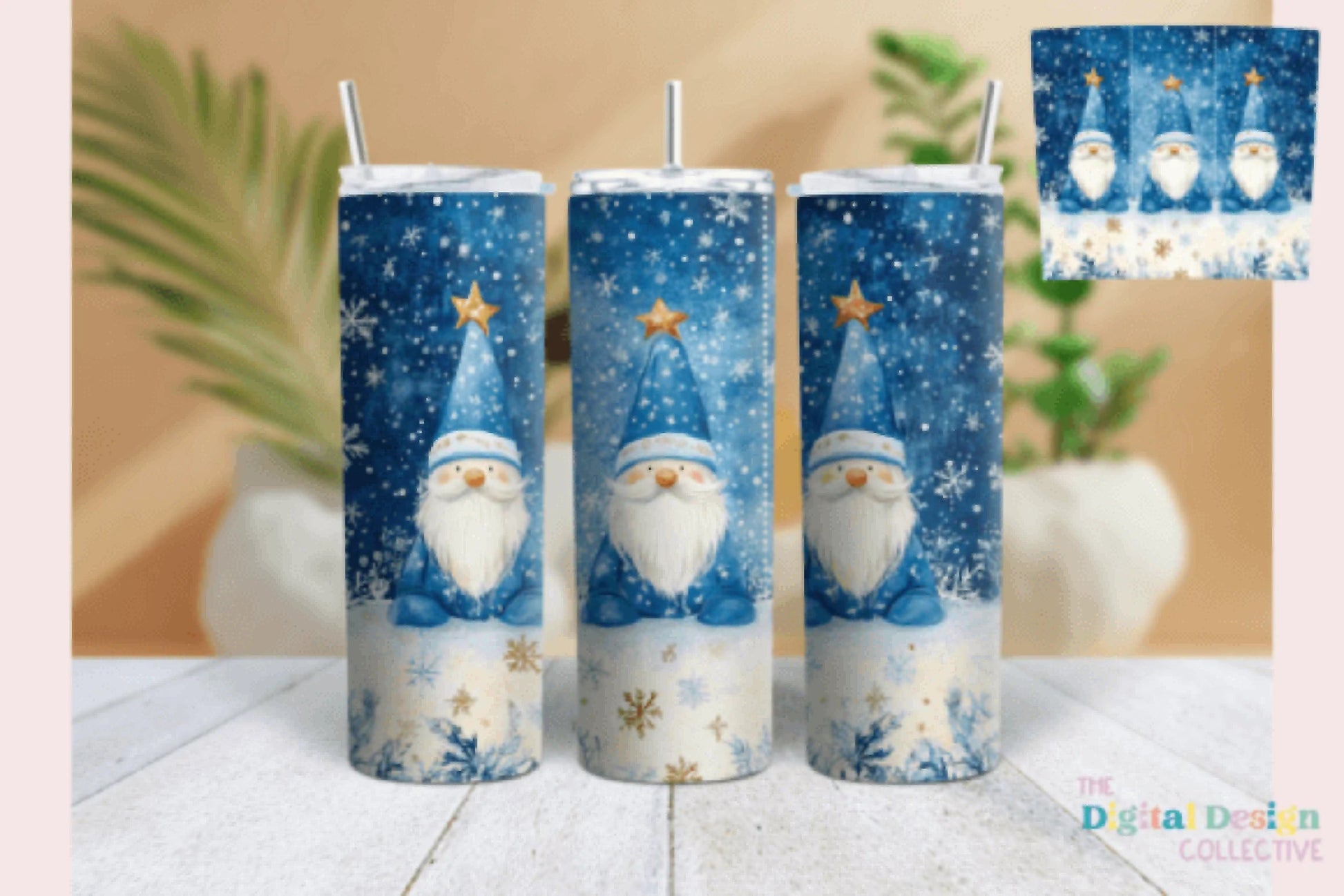 Festive Christmas Gnome Tumbler Wrap Bundle - CraftNest - Digital Crafting and Art