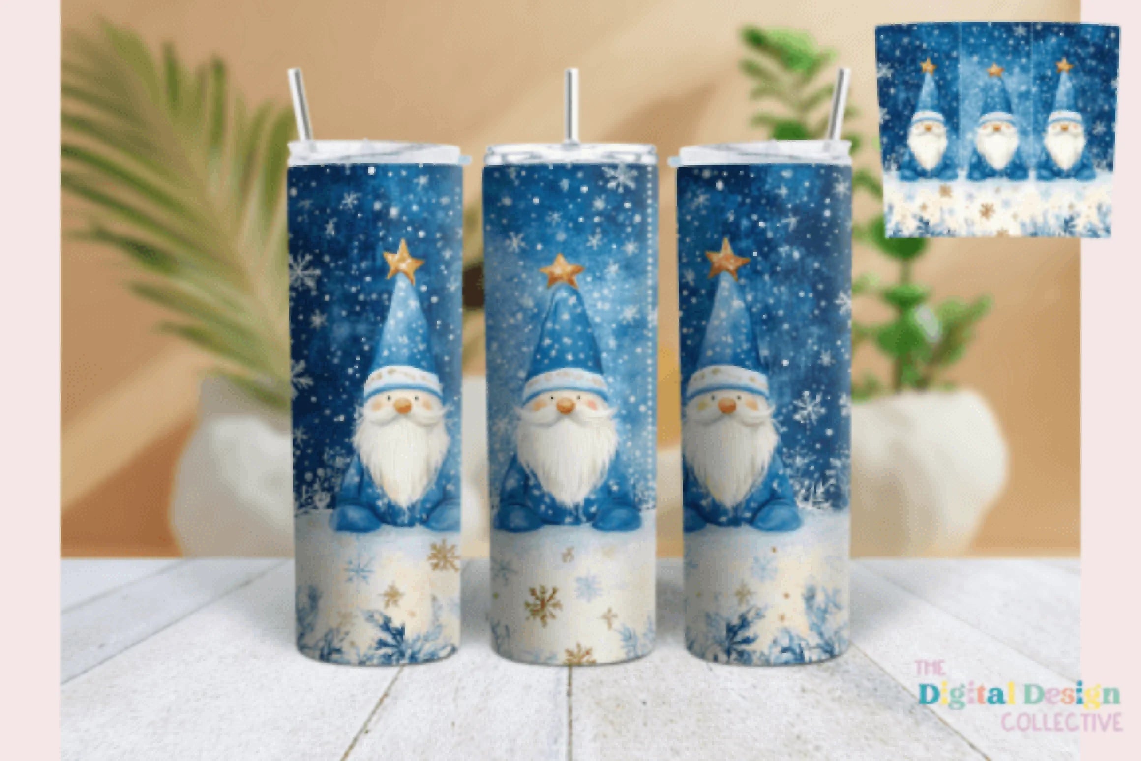 Festive Christmas Gnome Tumbler Wrap Bundle - CraftNest - Digital Crafting and Art
