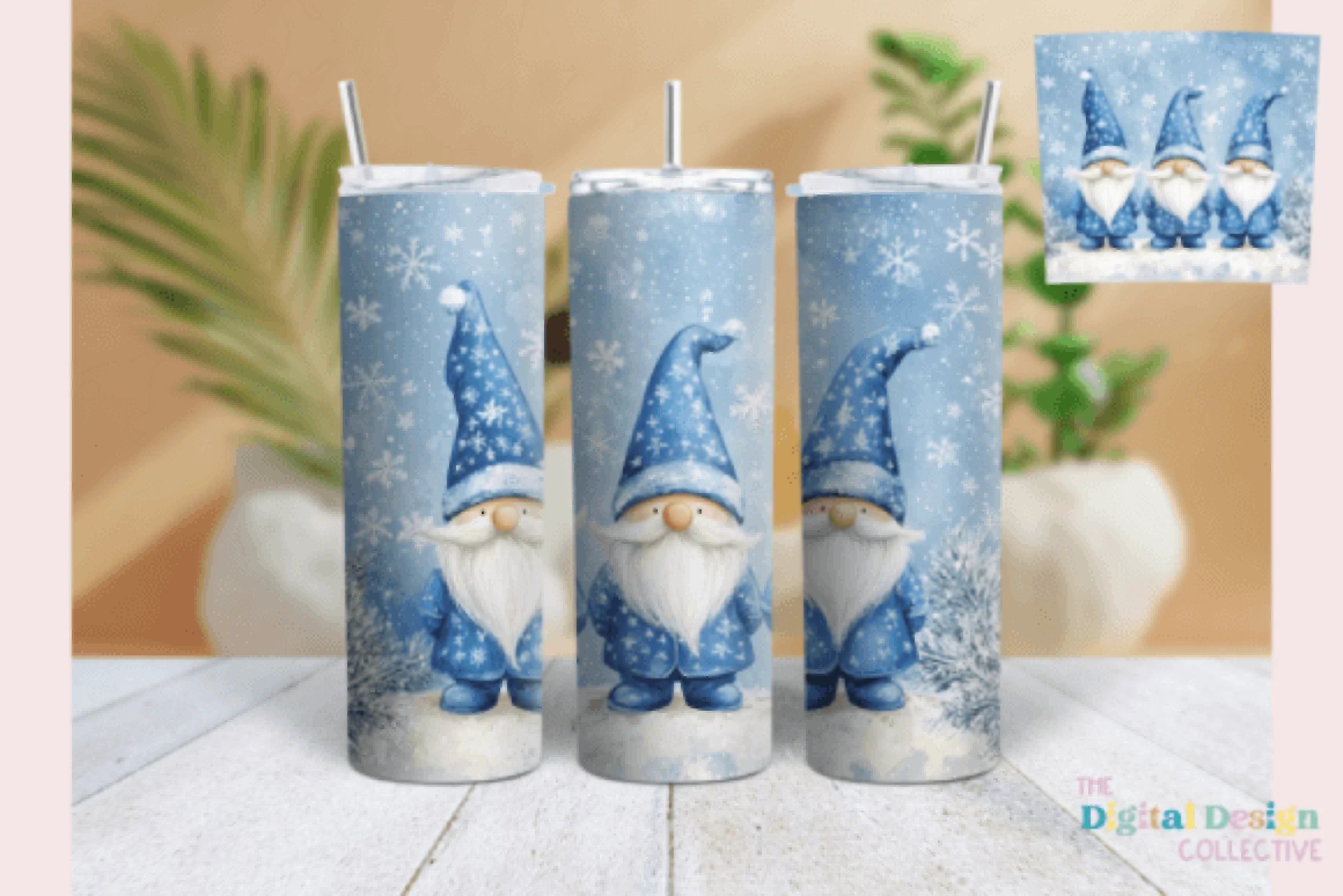 Festive Christmas Gnome Tumbler Wrap Bundle - CraftNest - Digital Crafting and Art
