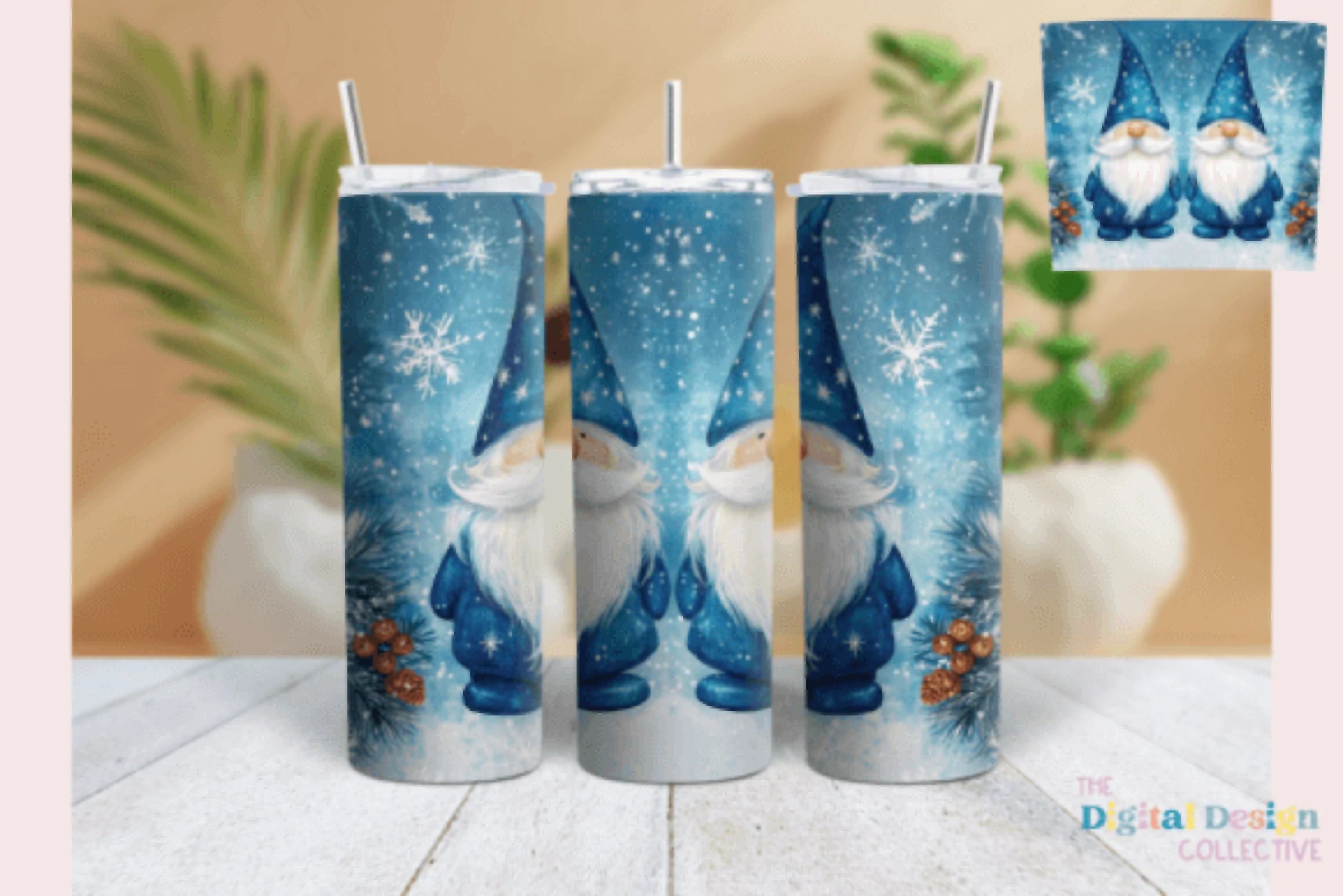 Festive Christmas Gnome Tumbler Wrap Bundle - CraftNest - Digital Crafting and Art