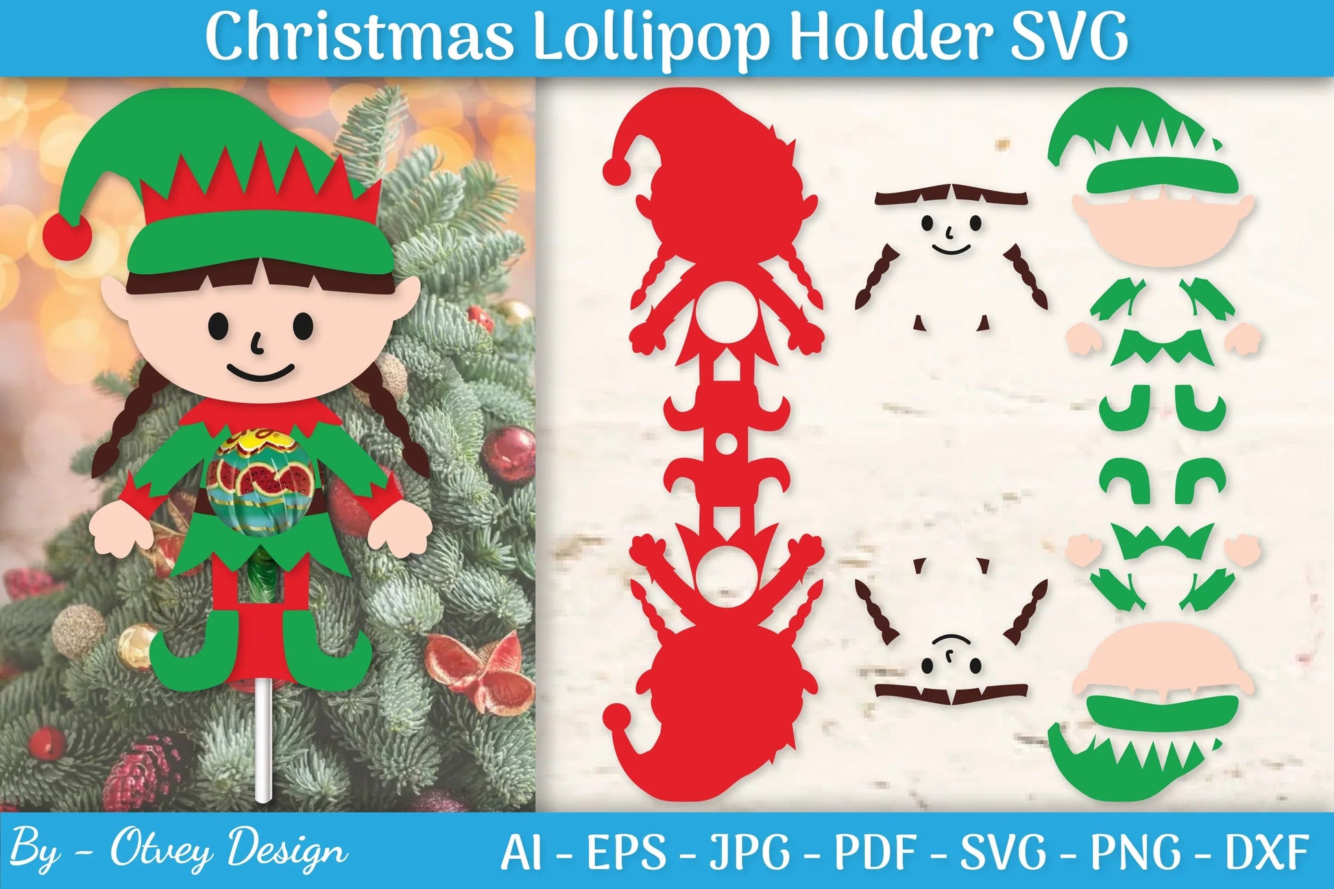 Christmas Lollipop Holder SVG Bundle - CraftNest - Digital Crafting and Art