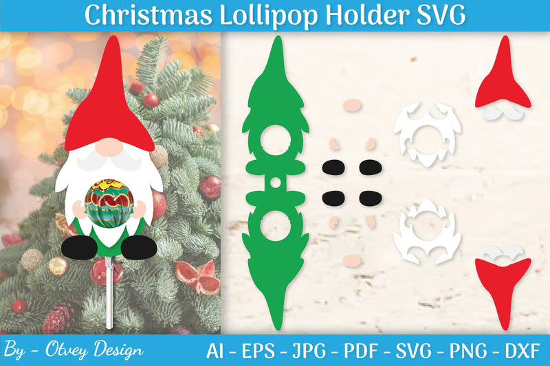 Christmas Lollipop Holder SVG Bundle - CraftNest - Digital Crafting and Art