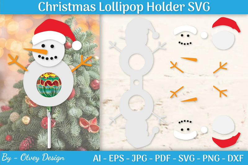 Christmas Lollipop Holder SVG Bundle - CraftNest - Digital Crafting and Art