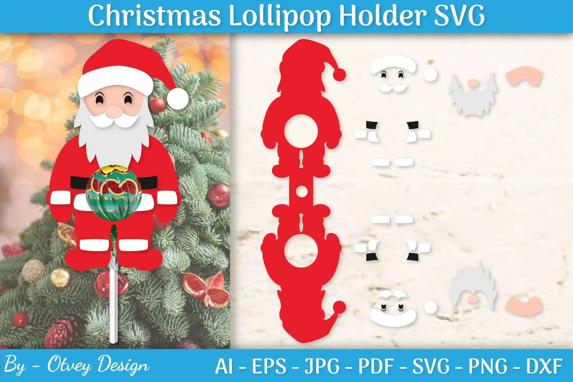 Christmas Lollipop Holder SVG Bundle - CraftNest - Digital Crafting and Art