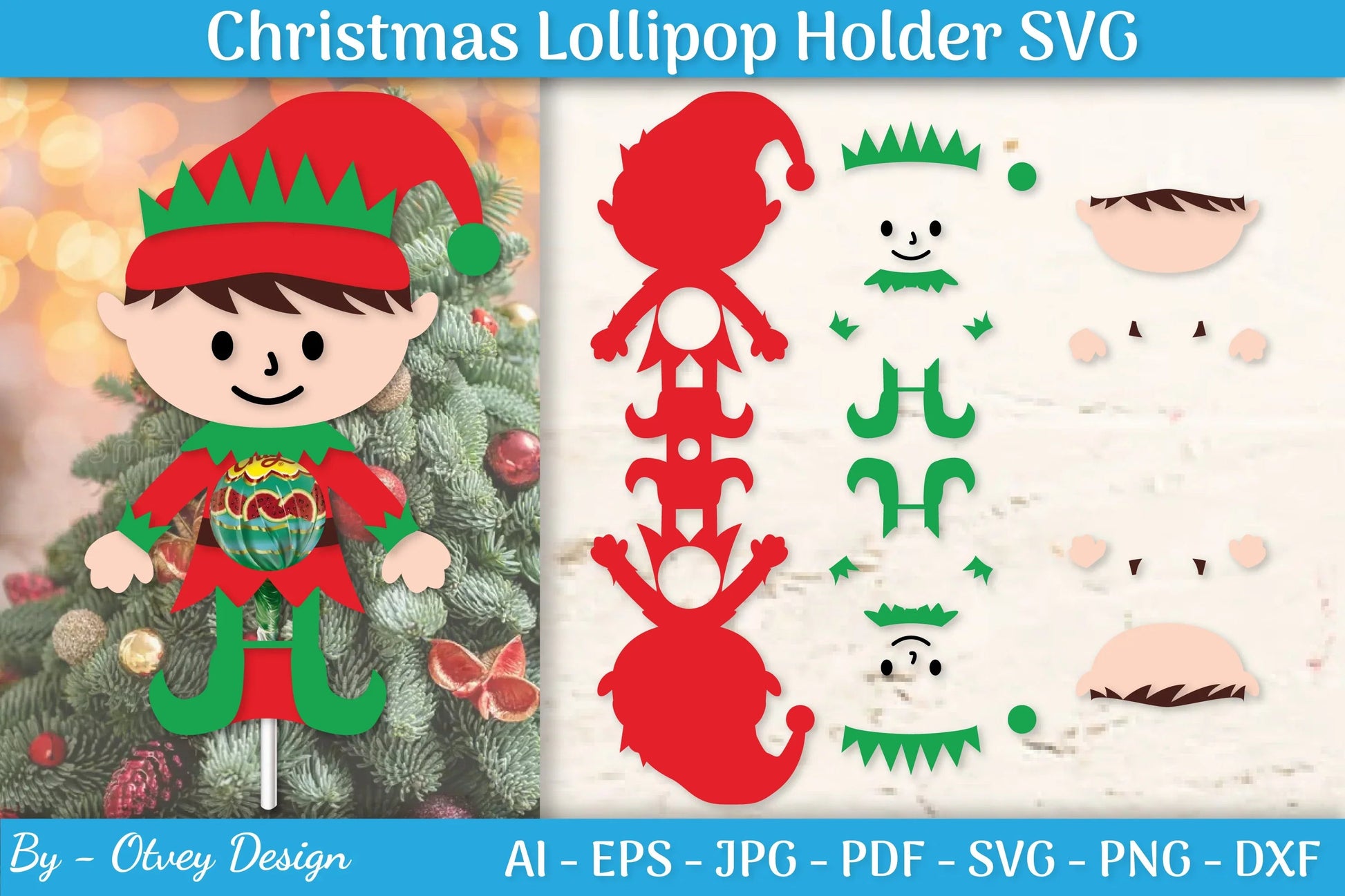 Christmas Lollipop Holder SVG Bundle - CraftNest - Digital Crafting and Art