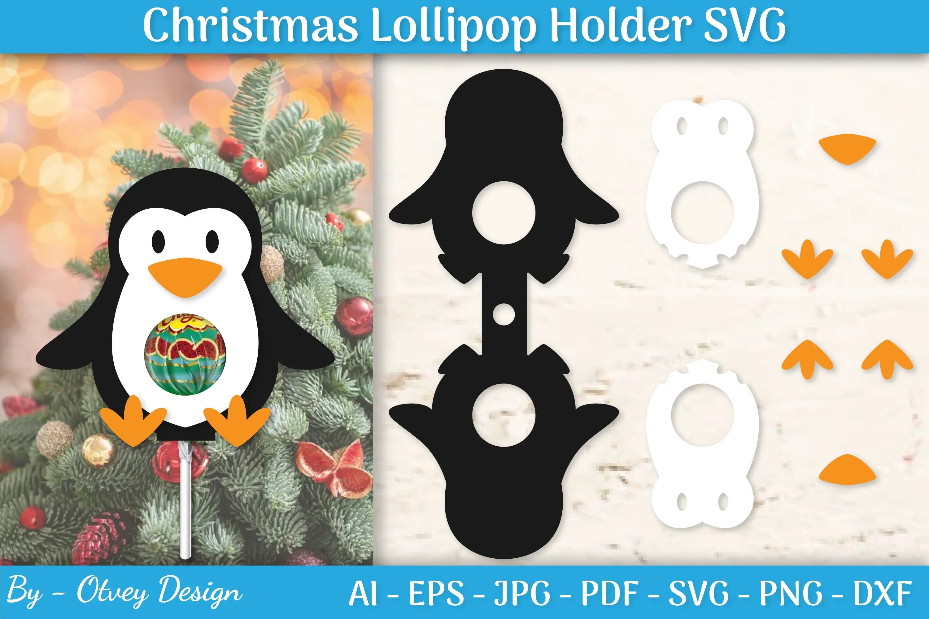 Christmas Lollipop Holder SVG Bundle - CraftNest - Digital Crafting and Art