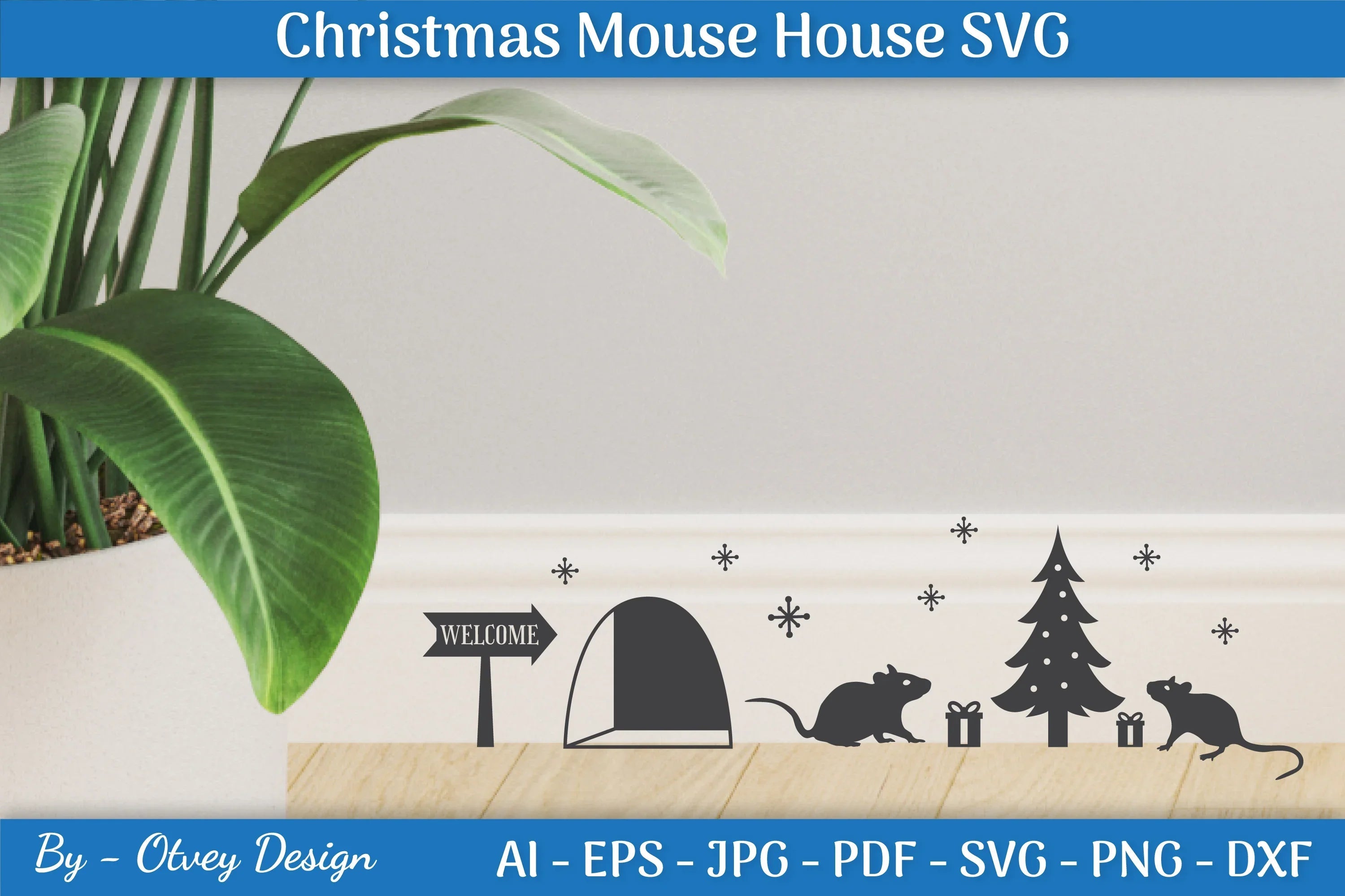 Christmas Mouse House SVG Bundle - CraftNest - Digital Crafting and Art