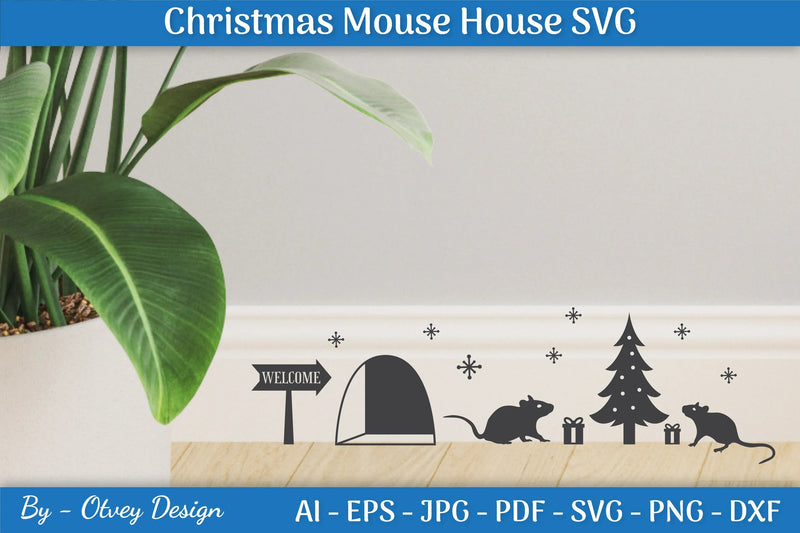 Christmas Mouse House SVG Bundle - CraftNest - Digital Crafting and Art