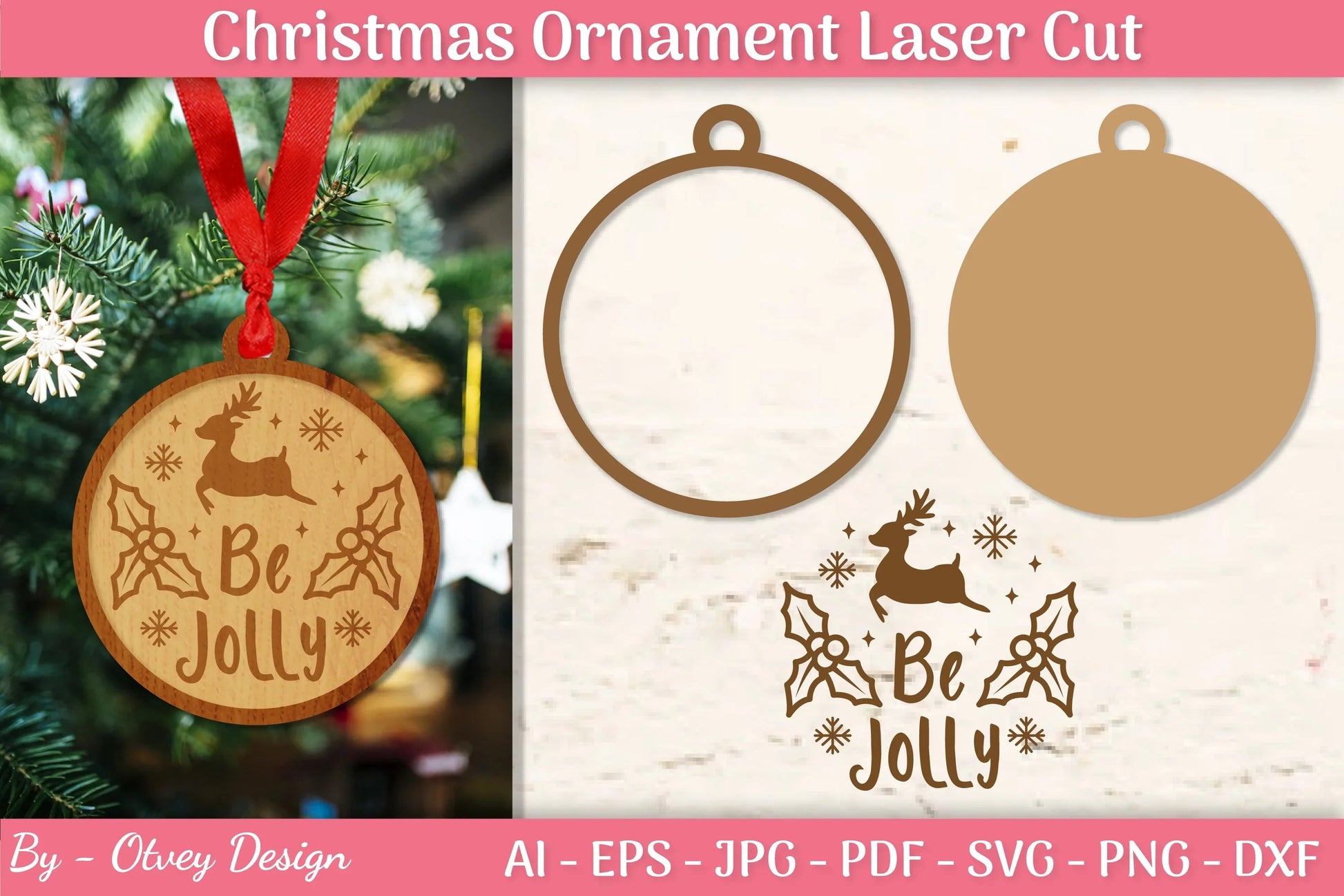Christmas Ornament Laser Cut SVG Bundle - CraftNest - Digital Crafting and Art