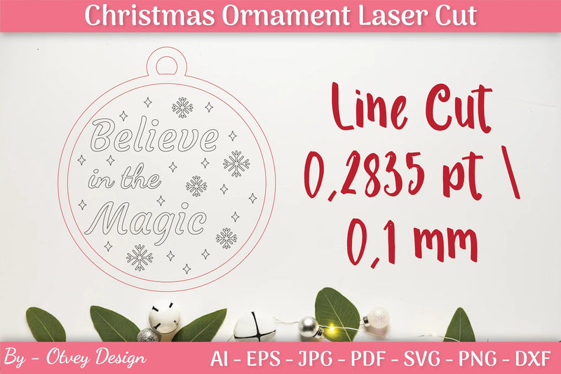 Christmas Ornament Laser Cut SVG Bundle - CraftNest - Digital Crafting and Art
