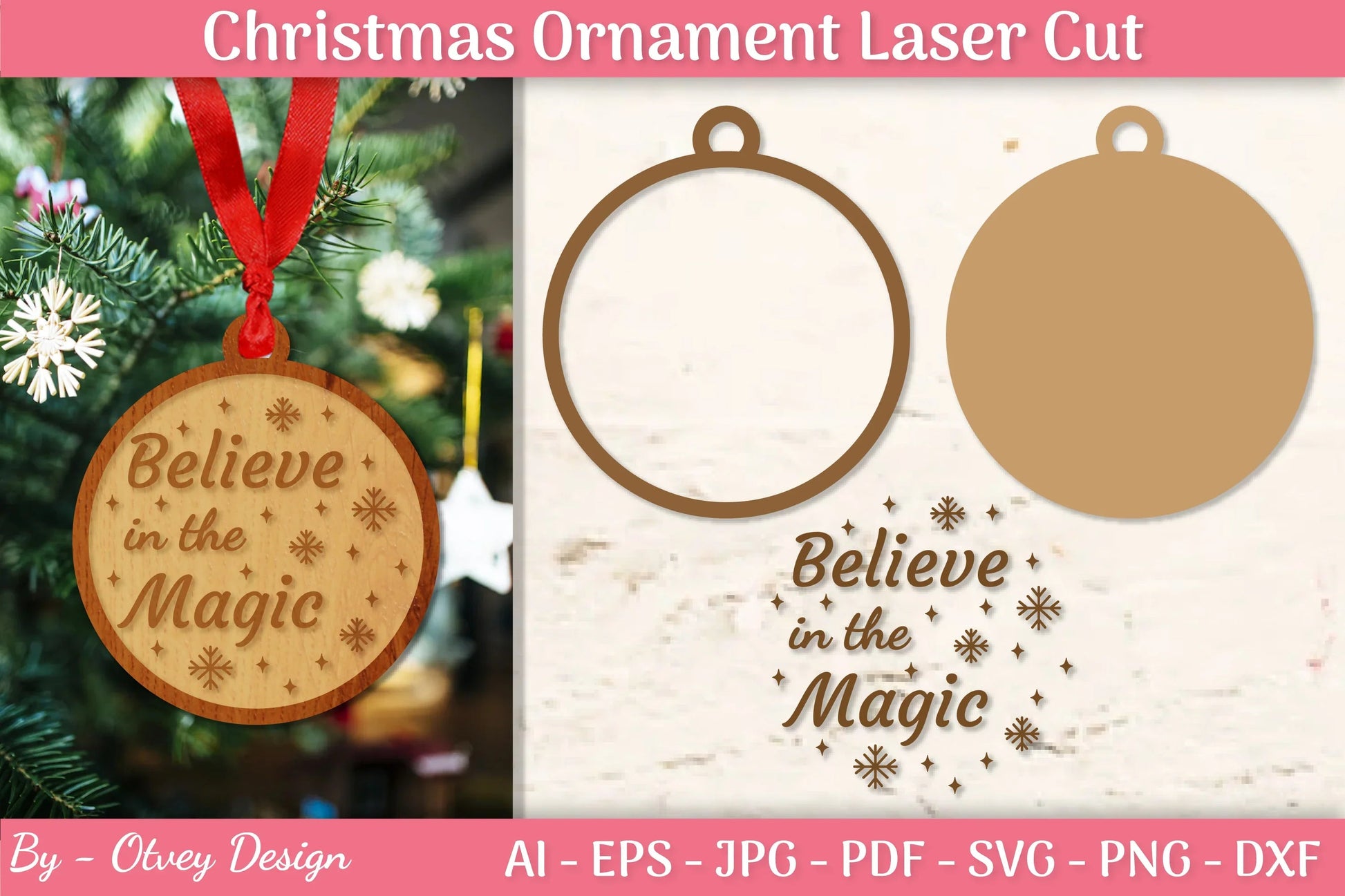 Christmas Ornament Laser Cut SVG Bundle - CraftNest - Digital Crafting and Art