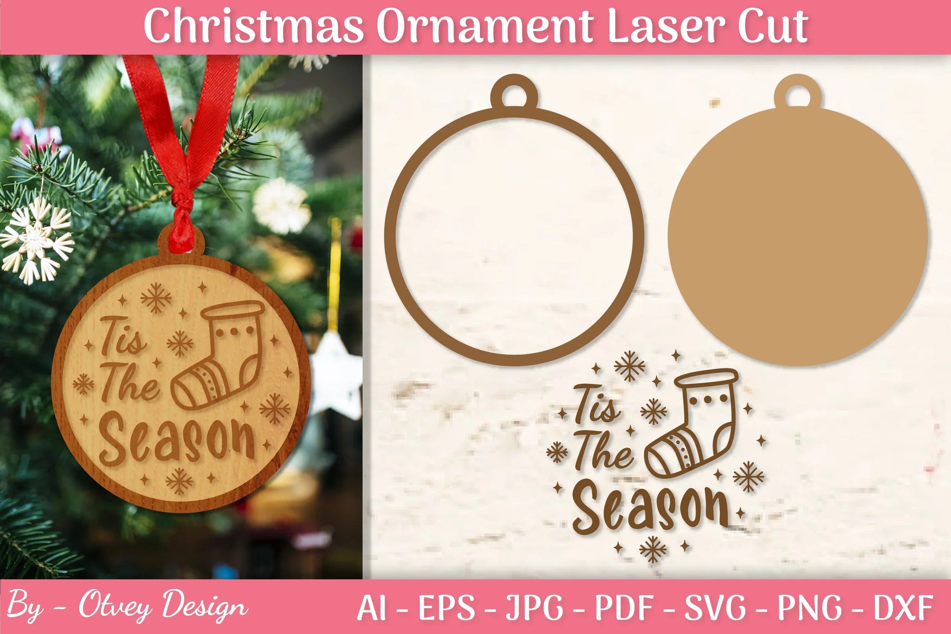 Christmas Ornament Laser Cut SVG Bundle - CraftNest - Digital Crafting and Art