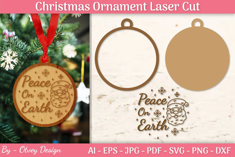 Christmas Ornament Laser Cut SVG Bundle - CraftNest - Digital Crafting and Art