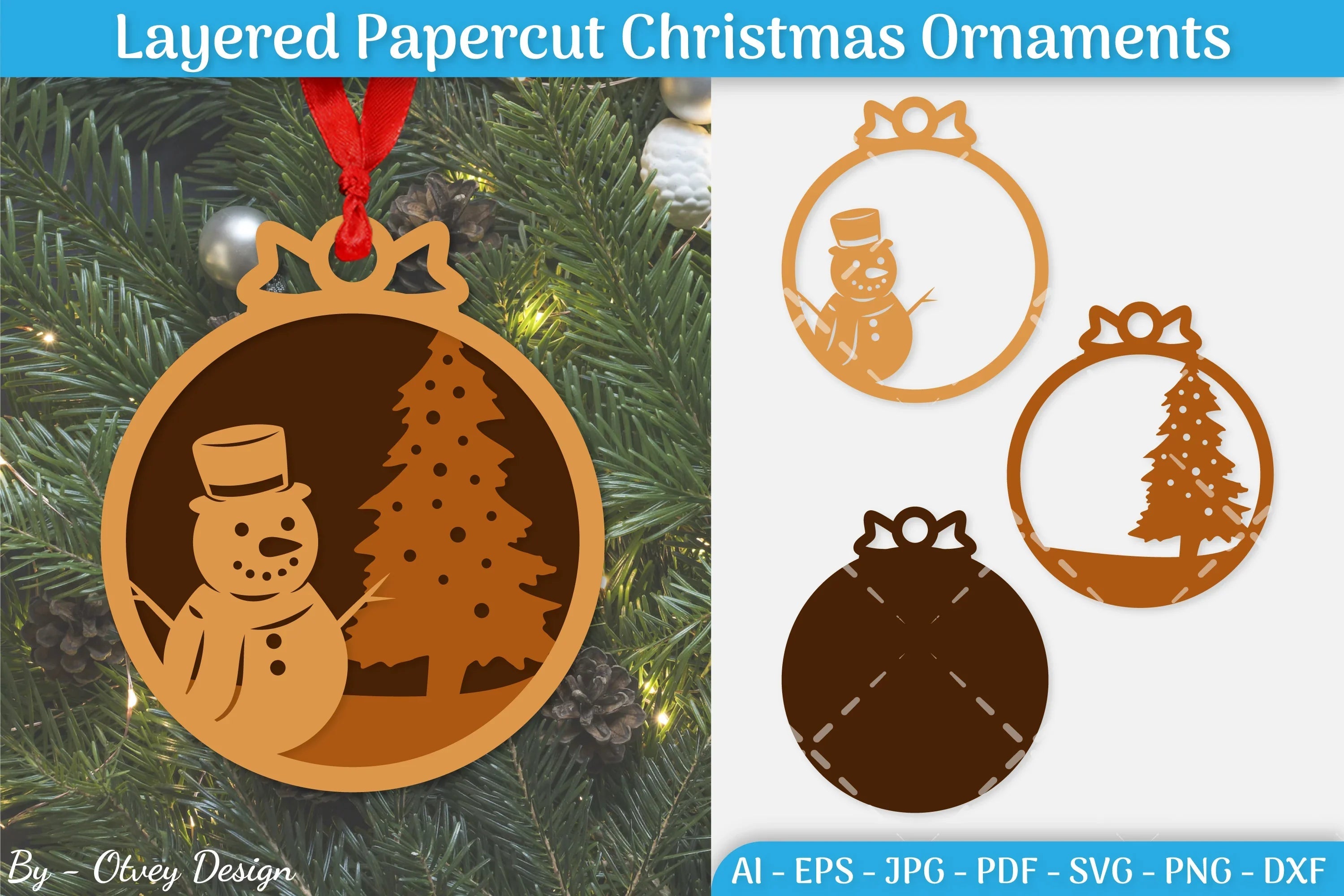 Christmas Ornament Layered SVG Bundle 3 - CraftNest - Digital Crafting and Art
