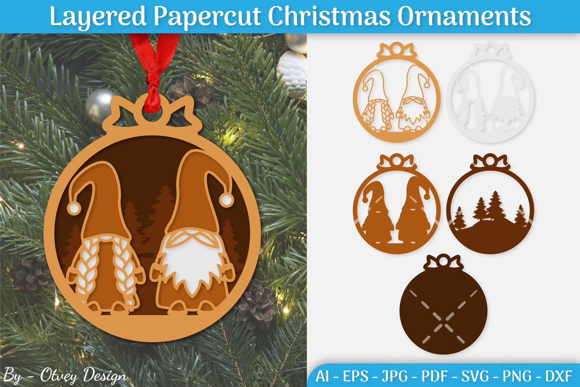 Christmas Ornament Layered SVG Bundle 4 - CraftNest - Digital Crafting and Art