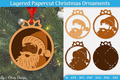 Christmas Ornament Layered SVG Bundle 5 - CraftNest - Digital Crafting and Art